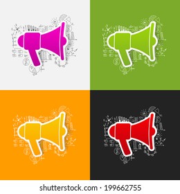 Drawing business formulas: megaphone