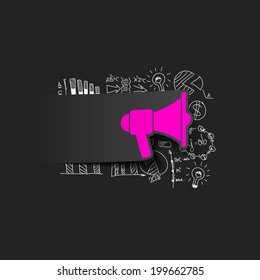 Drawing business formulas: megaphone