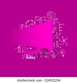 Drawing business formulas: megaphone
