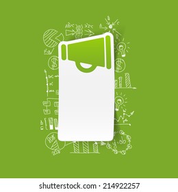 Drawing business formulas: megaphone
