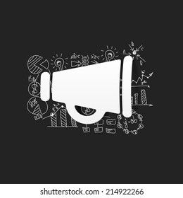 Drawing business formulas: megaphone