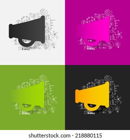 Drawing business formulas: megaphone