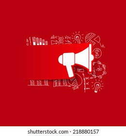 Drawing business formulas: megaphone