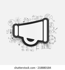 Drawing business formulas: megaphone