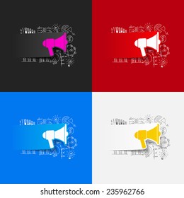 Drawing business formulas: megaphone