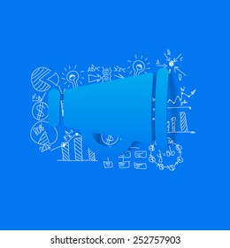 Drawing business formulas: megaphone