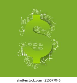 Drawing business formulas: money