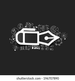 Drawing business formulas: pen