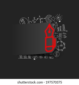 Drawing business formulas: pen
