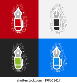 Drawing business formulas: pen