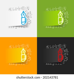 Drawing business formulas: pen