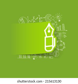 Drawing business formulas: pen