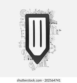 Drawing business formulas: pencil