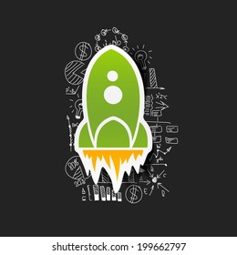 Drawing business formulas: rocket
