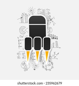 Drawing business formulas: rocket