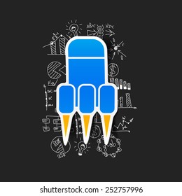 Drawing business formulas: rocket