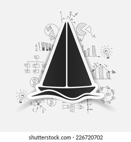 Drawing business formulas: sailboat