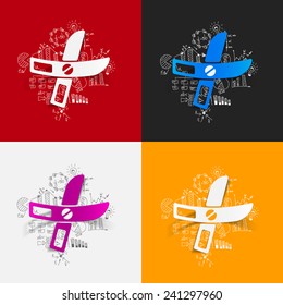 Drawing business formulas: scissors
