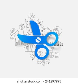 Drawing business formulas: scissors