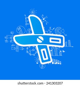 Drawing business formulas: scissors