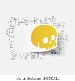 Drawing business formulas: skull