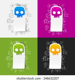 Drawing business formulas: skull