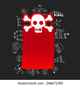 Drawing business formulas: skull