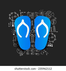 Drawing business formulas: slippers
