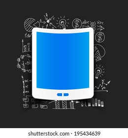 Drawing business formulas: tablet