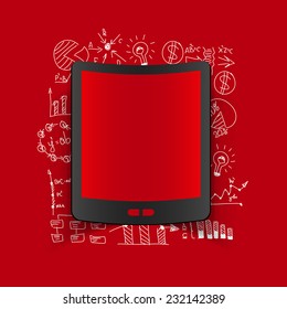 Drawing business formulas: tablet