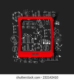 Drawing business formulas: tablet