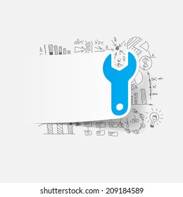 Drawing business formulas: wrench