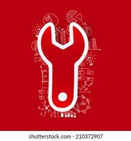 Drawing business formulas: wrench