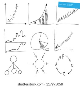 Drawing business plan concept idea