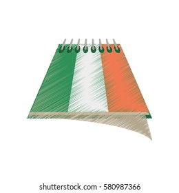 drawing calendar date st patricks day icon vector illustration eps 10