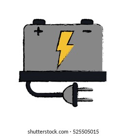 drawing car battery high voltage mechanic plug