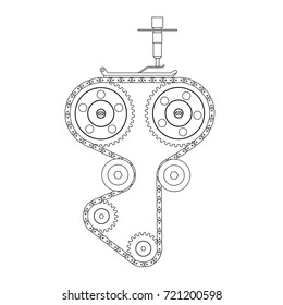 Drawing car mechanism.