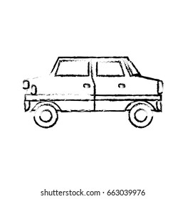 drawing car vehicle transport sedan icon