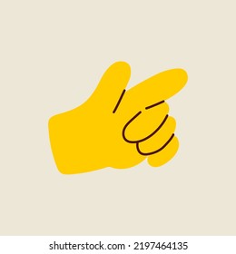 Drawing Cartoon hands abstract drawn comic. Hand The index finger shows. Vector illustration