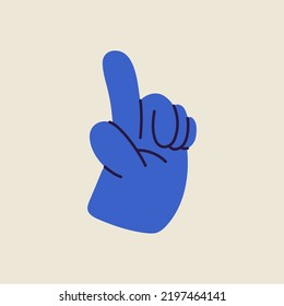 Drawing Cartoon hands abstract drawn comic. Hand The index finger shows. Vector illustration