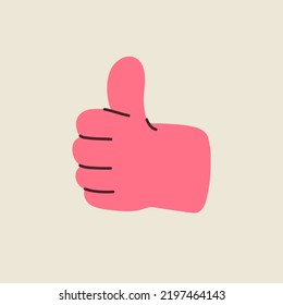 Drawing Cartoon hands abstract drawn comic. Hand symbol of class and approval. Vector illustration