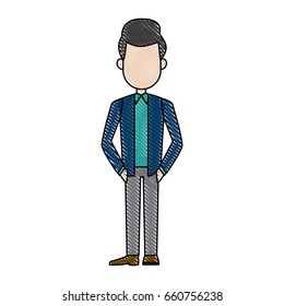 drawing cartoon man standing character male