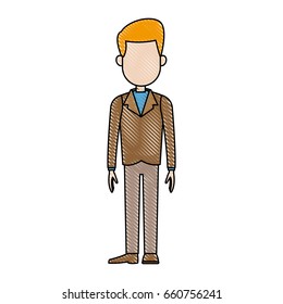 drawing cartoon man standing character male