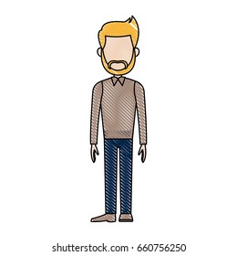 drawing cartoon man standing character male