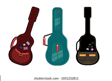 drawing case for guitar vector