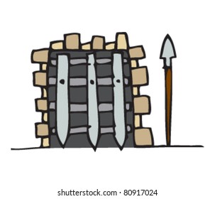 Drawing of a Castle Gate