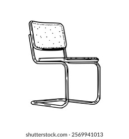 A drawing of a chair with a seat