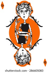 drawing character for playing cards