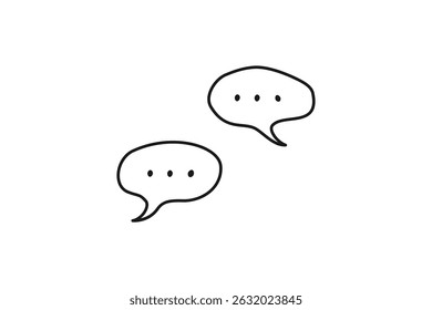 Dibujo de burbuja de chat o icono de mensaje