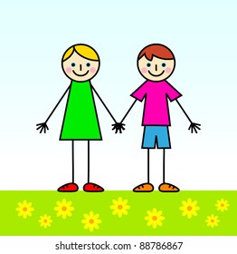Drawing of children
